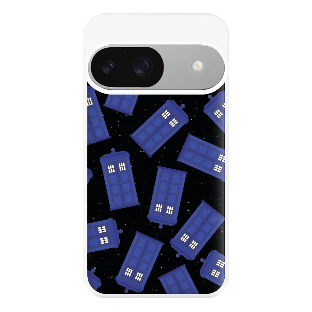 Tardis Pattern Phone Case for Google Pixel 9 / 9 Pro