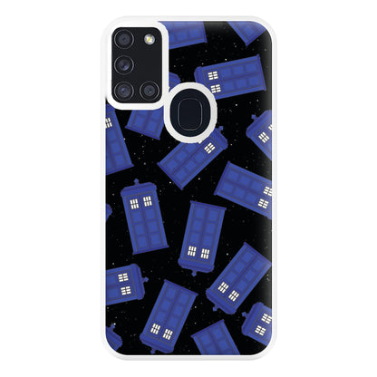 Tardis Pattern Phone Case for Galaxy A21s