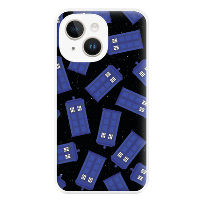 Tardis Pattern Phone Case for iPhone 14 Plus