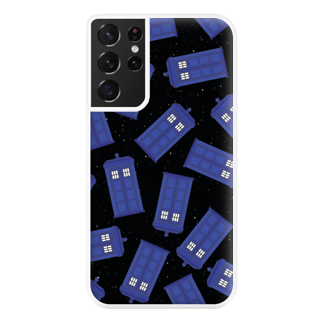 Tardis Pattern Phone Case for Galaxy S21 Ultra