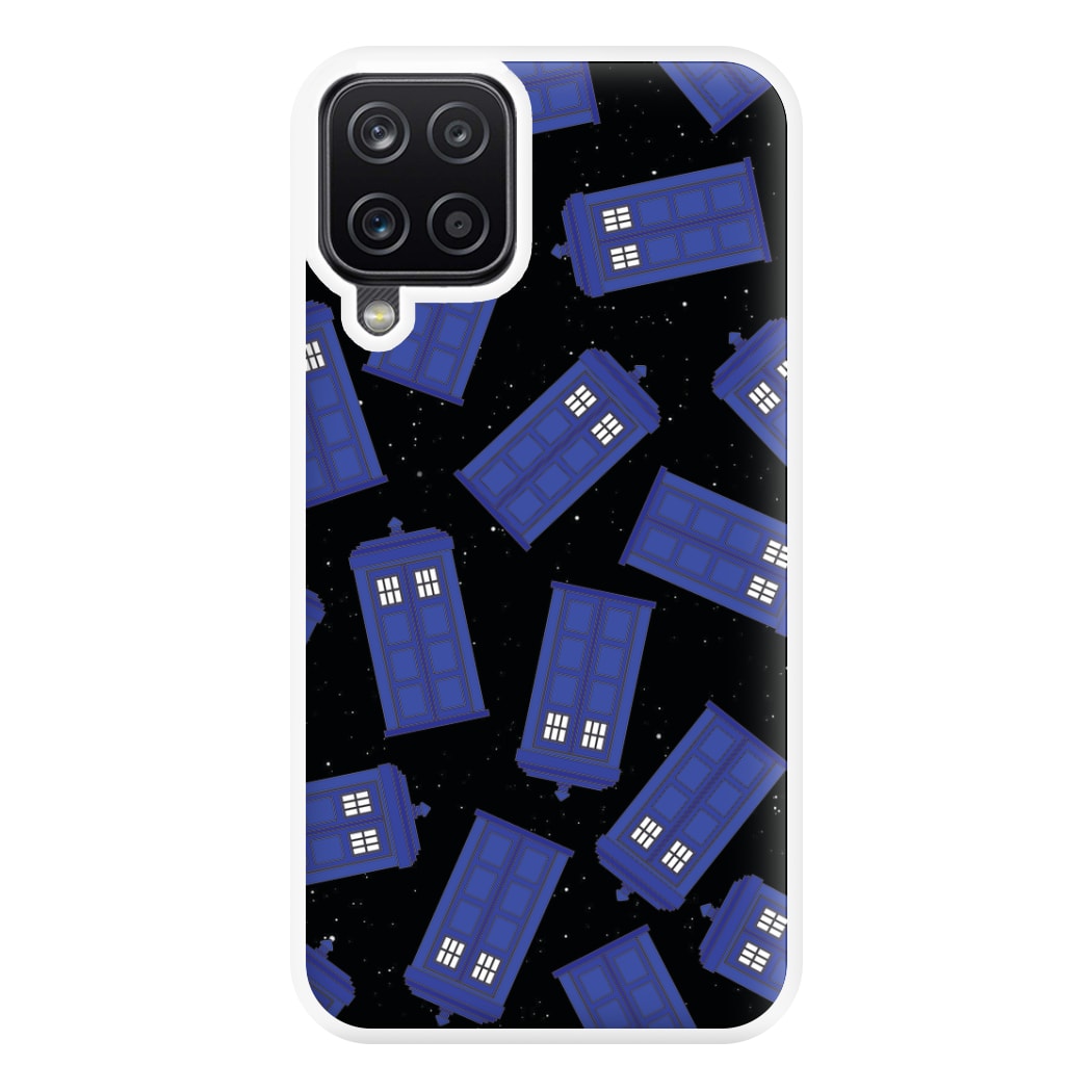 Tardis Pattern Phone Case for Galaxy A12