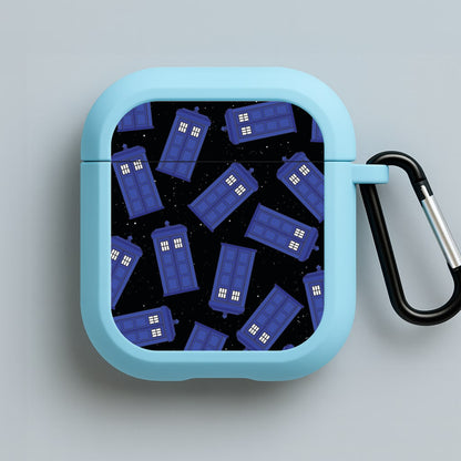 Tardis Pattern Blue AirPods Case