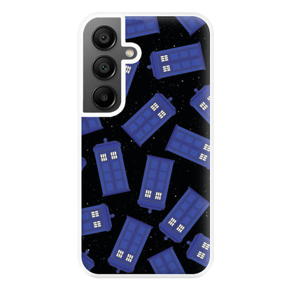 Tardis Pattern Phone Case for Galaxy A55