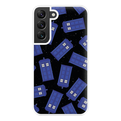 Tardis Pattern Phone Case for Galaxy S22 Plus