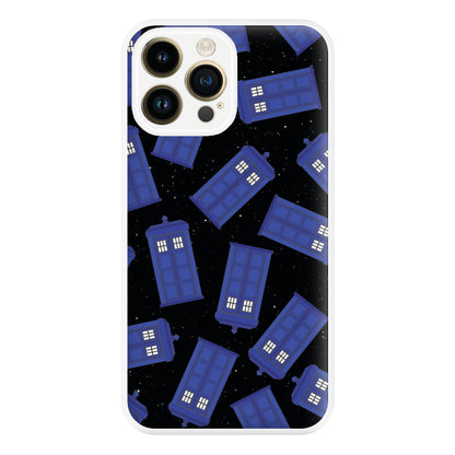 Tardis Pattern Phone Case for iPhone 14 Pro Max