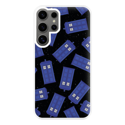 Tardis Pattern Phone Case for Galaxy S24 Ultra