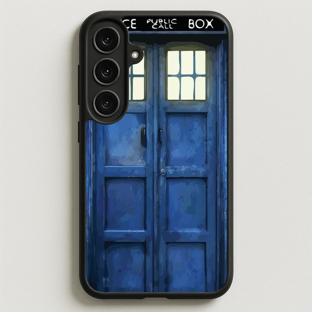 Police Box Phone Case for Galaxy S25FE