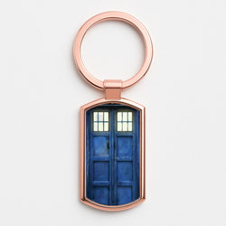 Police Box Rose Gold Keyring