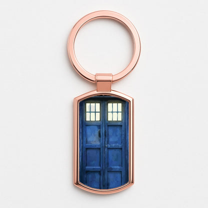 Police Box Rose Gold Keyring
