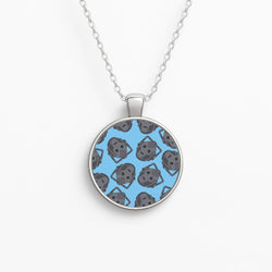 Cyberman Pattern Circle Necklace