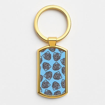 Cyberman Pattern Gold Keyring