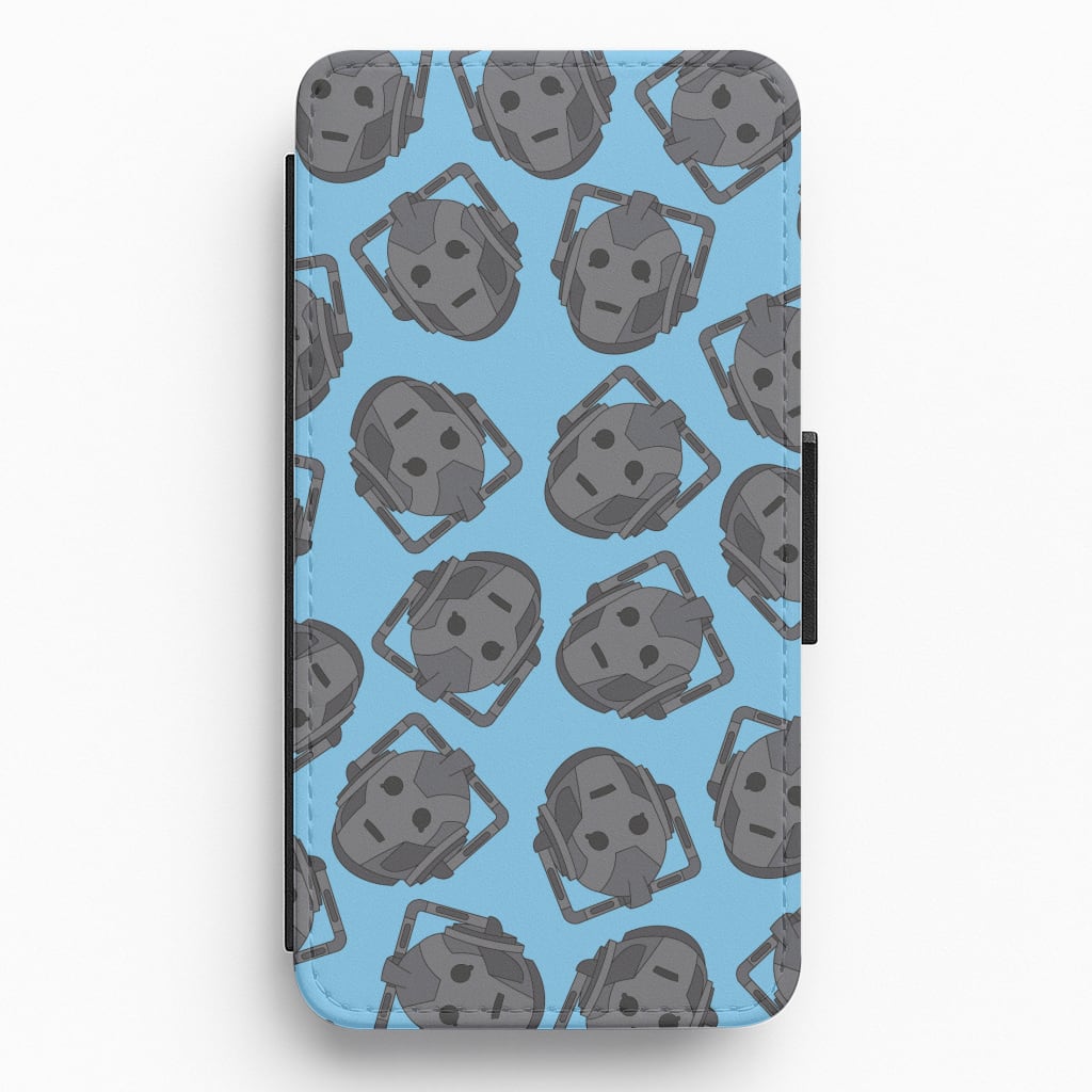 Cyberman Pattern Flip / Wallet Phone Case