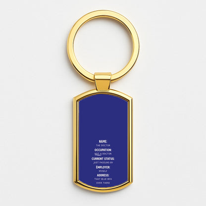 Name And Occupation - Doctor Who Gold Keyring