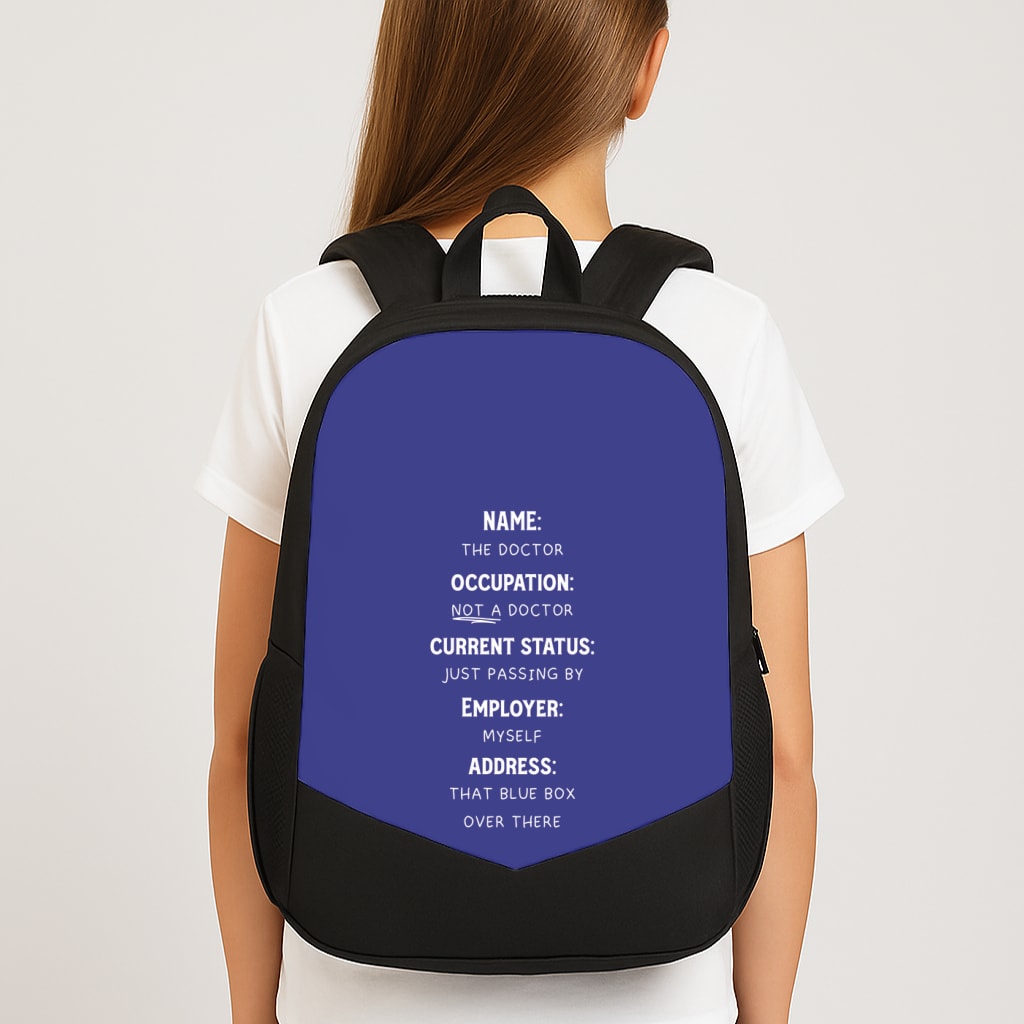 Name And Occupation - Doctor Who Backpack