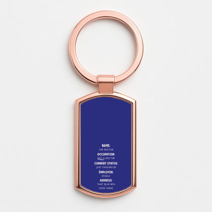 Name And Occupation - Doctor Who Rose Gold Keyring