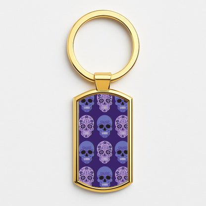 Pattern 3 Gold Keyring