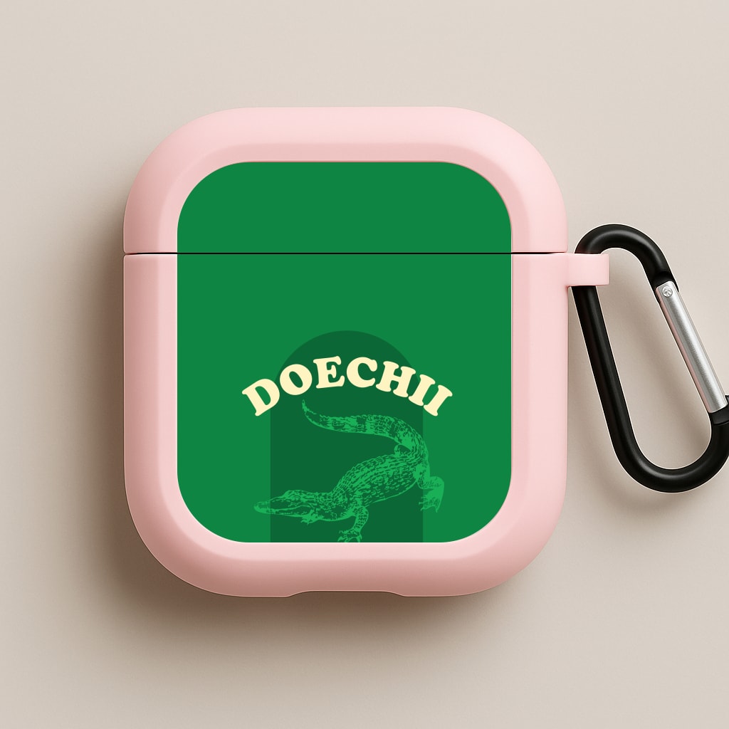 Alligator Bites Never Heal Collage Pink AirPods Case
