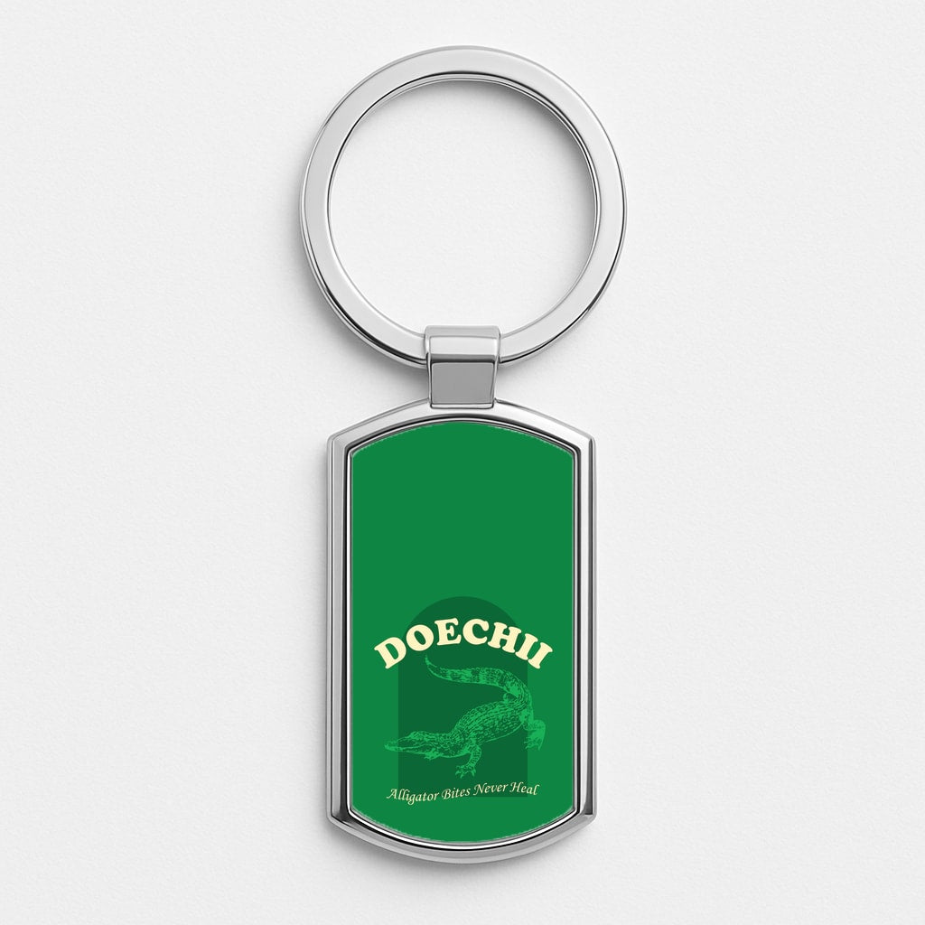 Alligator Bites Never Heal Collage Luxury Keyring