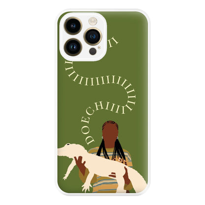 Rapper Holding Alligator Phone Case for iPhone 14 Pro Max