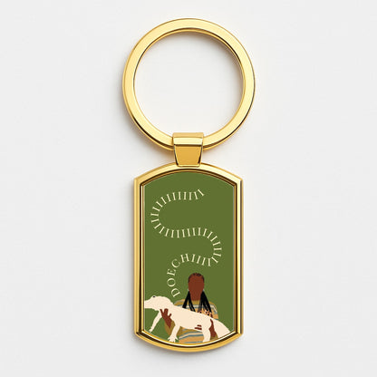 Rapper Holding Alligator Gold Keyring