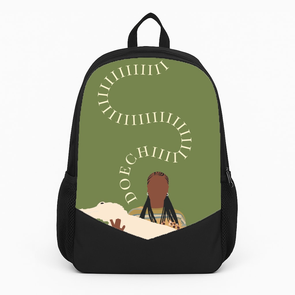 Rapper Holding Alligator Backpack