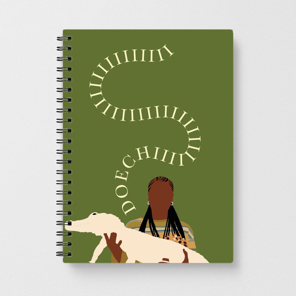 Rapper Holding Alligator Notebook