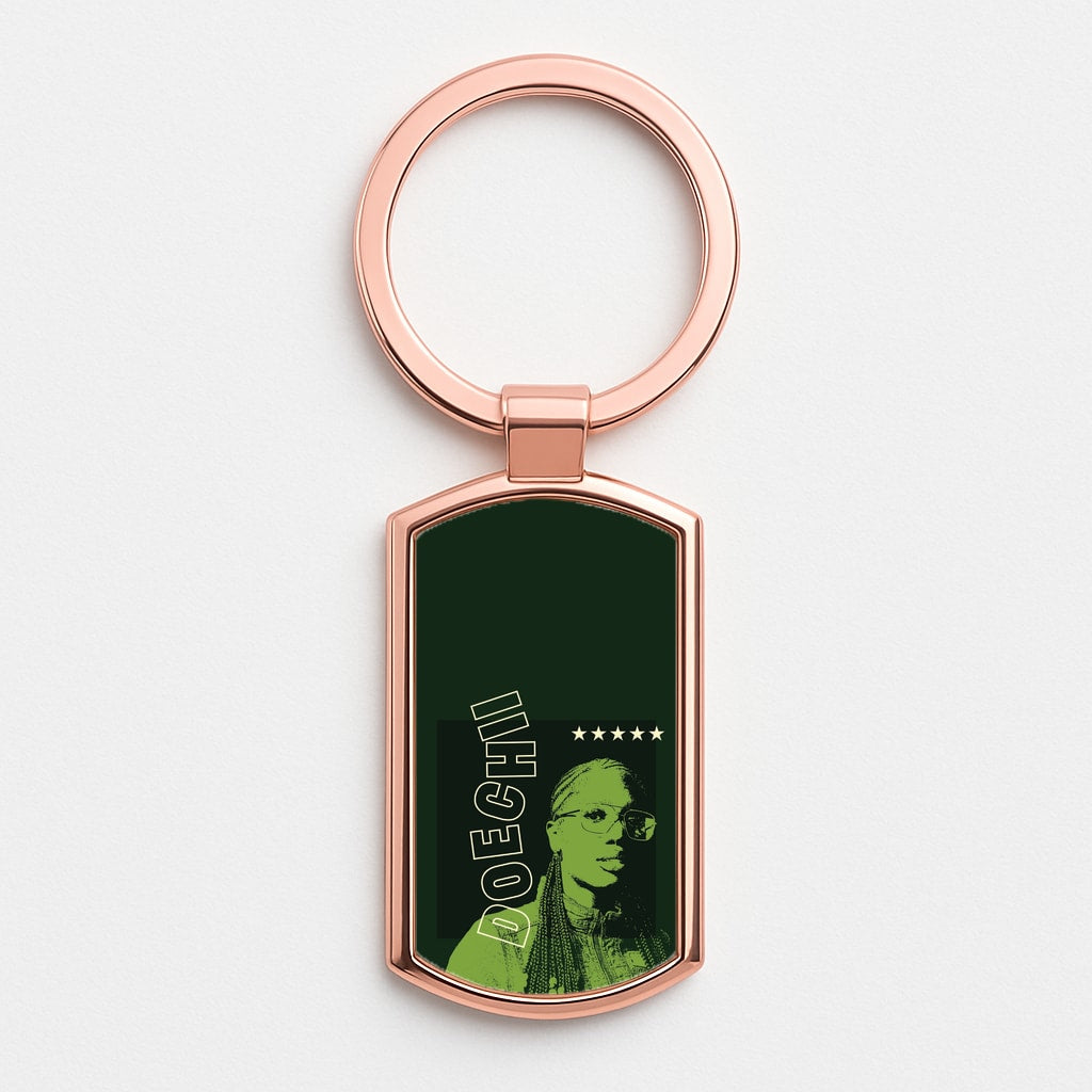 Rapper Collage Rose Gold Keyring