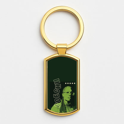 Rapper Collage Gold Keyring