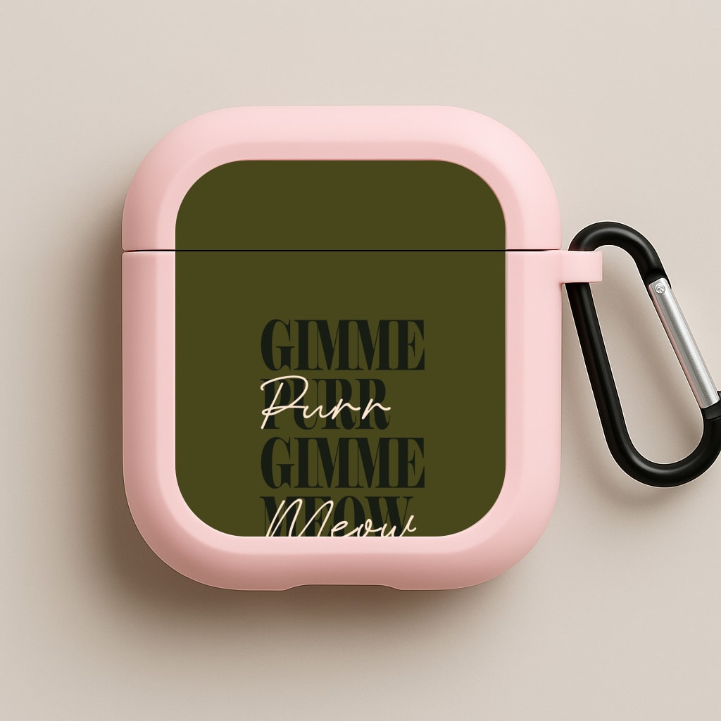 Gimme Purr, Gimme Meow Pink AirPods Case
