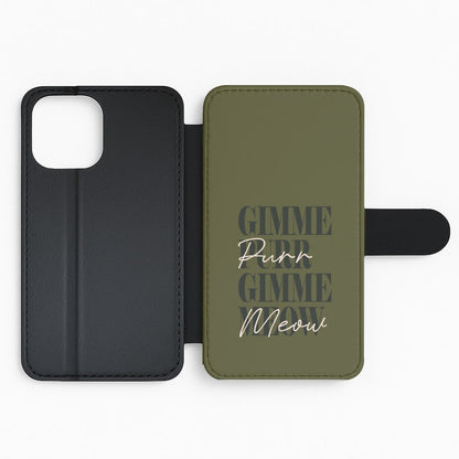 Gimme Purr, Gimme Meow Flip Phone Case