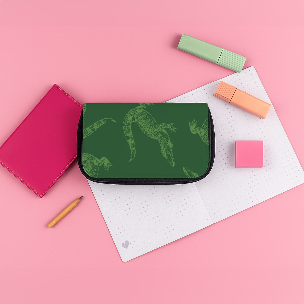 Alligator Pattern Pencil Case