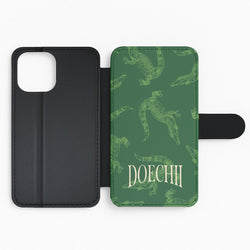 Alligator Pattern Flip Phone Case