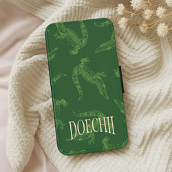 Alligator Pattern Wallet Phone Case