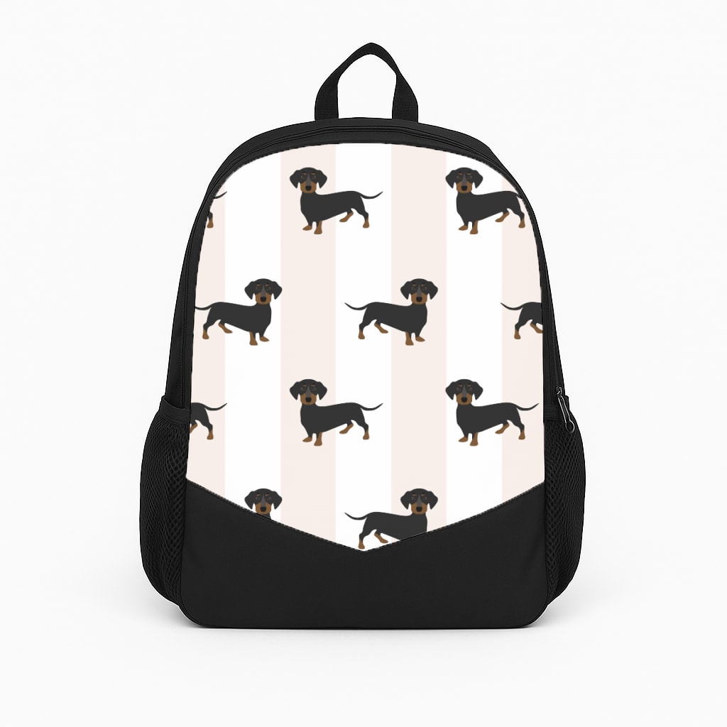 Striped Dachshund - Dog Pattern Backpack