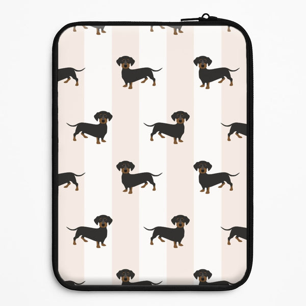 Striped Dachshund - Dog Pattern Universal Laptop Sleeve