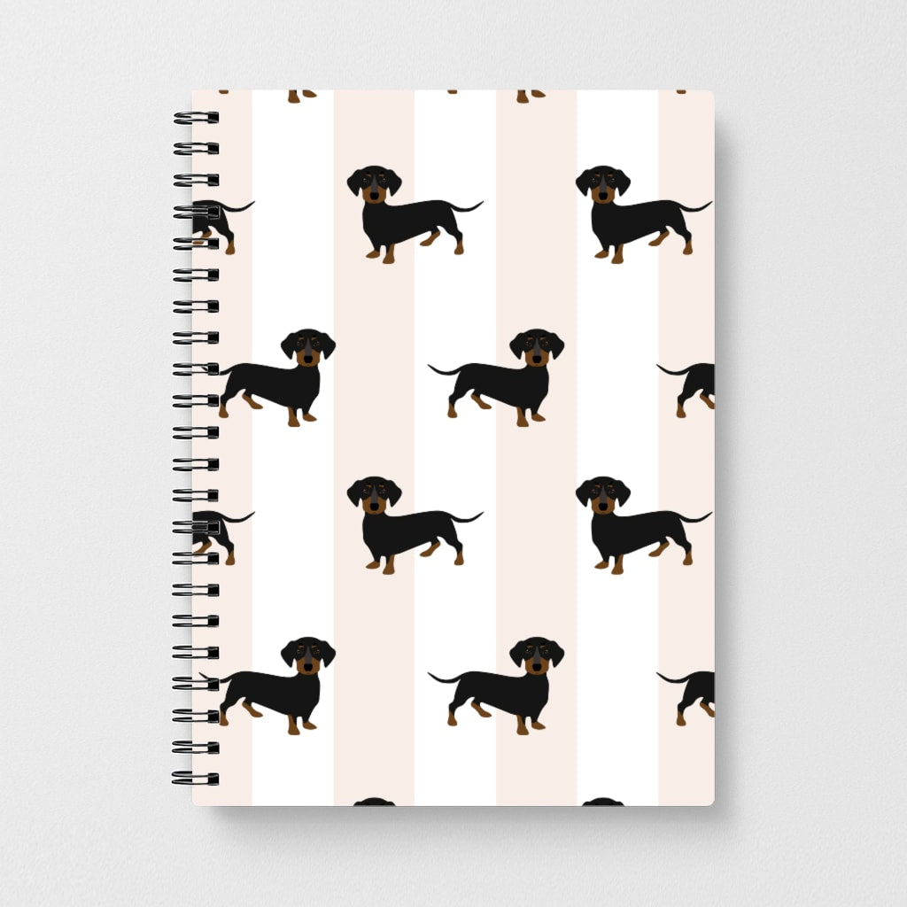 Striped Dachshund - Dog Pattern Notebook