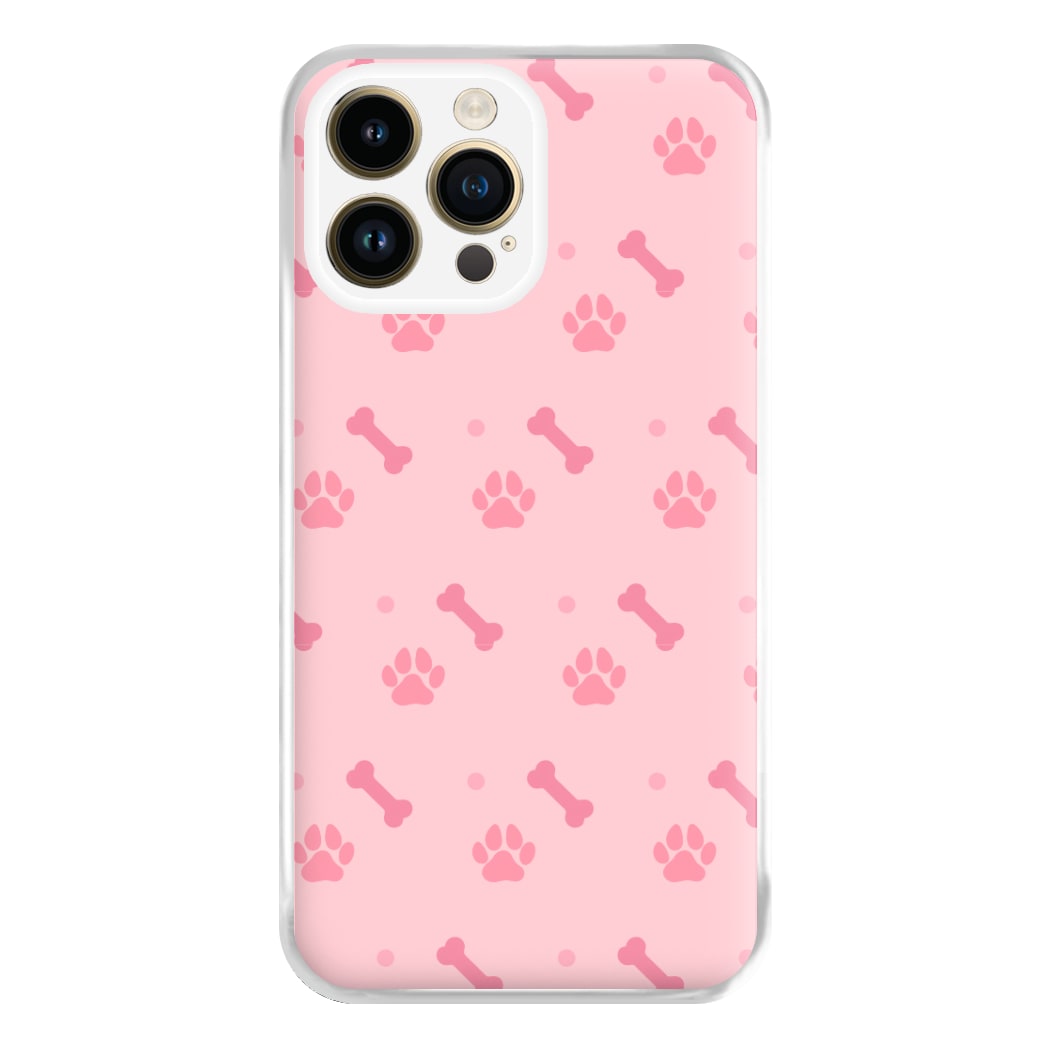 Dog And Paw - Dog Pattern Phone Case for iPhone 14 Pro Max