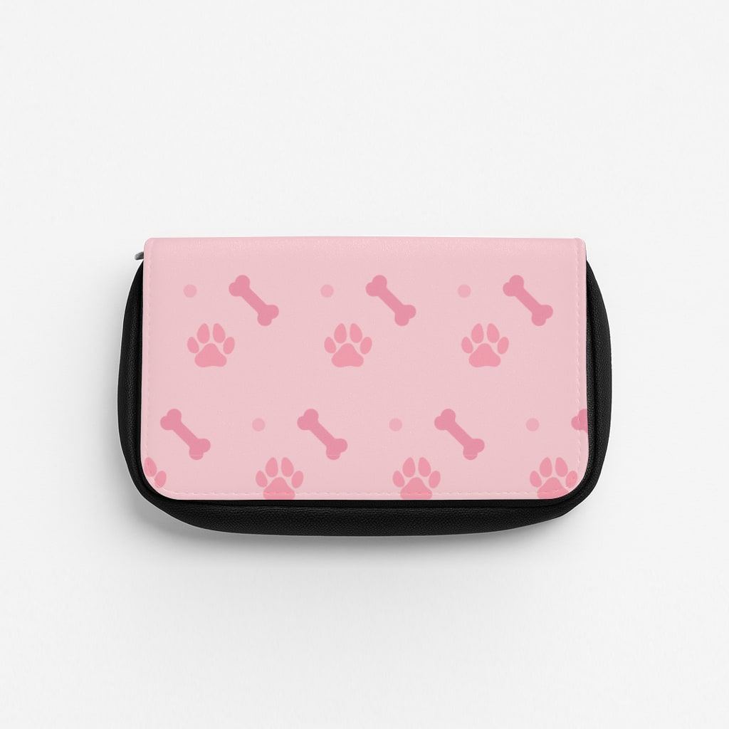 Dog And Paw - Dog Pattern Pencil Case