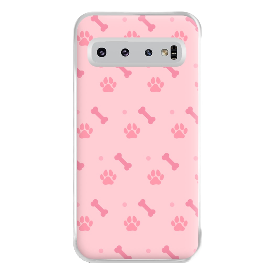 Dog And Paw - Dog Pattern Phone Case for Galaxy S10 Plus