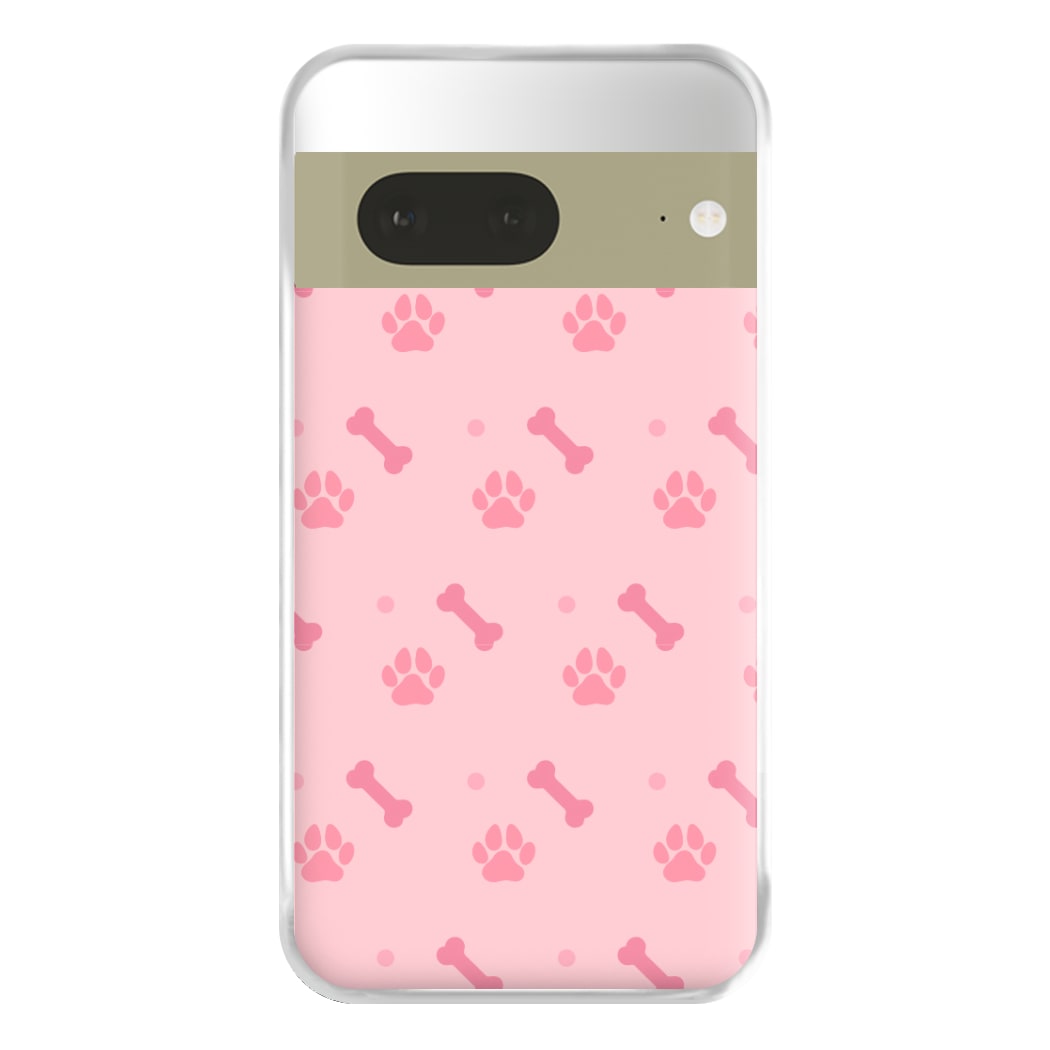 Dog And Paw - Dog Pattern Phone Case for Google Pixel 7a