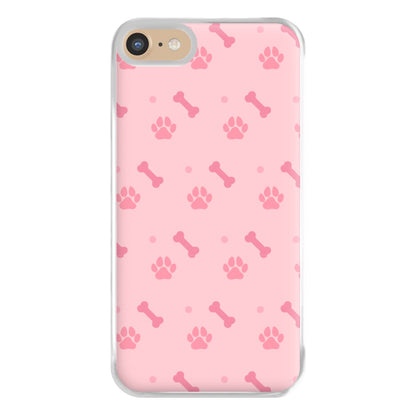 Dog And Paw - Dog Pattern Phone Case for iPhone 6 / 7 / 8 / SE