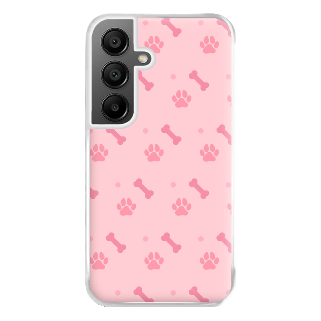 Dog And Paw - Dog Pattern Phone Case for Galaxy A55