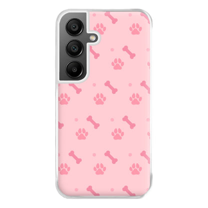 Dog And Paw - Dog Pattern Phone Case for Galaxy A55