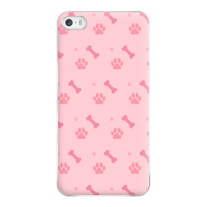 Dog And Paw - Dog Pattern Phone Case for iPhone 5 / 5s / SE 2016