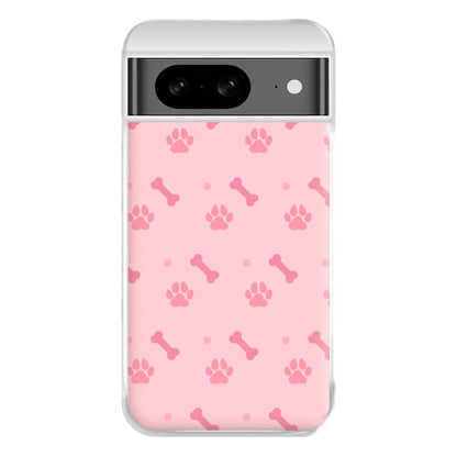 Dog And Paw - Dog Pattern Phone Case for Google Pixel 8