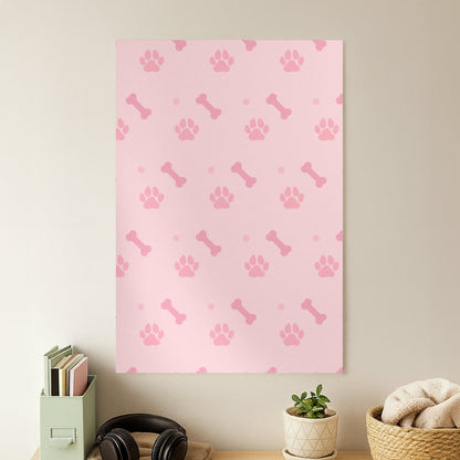Dog And Paw - Dog Pattern Poster