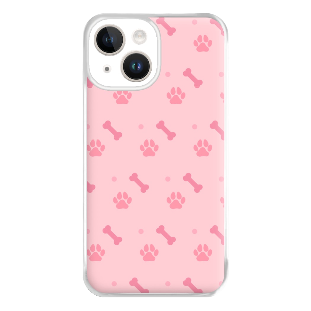 Dog And Paw - Dog Pattern Phone Case for iPhone 14