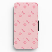 Dog And Paw - Dog Pattern Flip / Wallet Phone Case 1