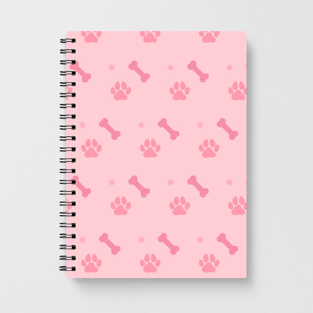 Dog And Paw - Dog Pattern Notebook