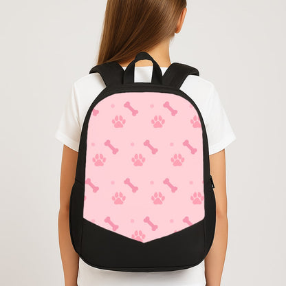 Dog And Paw - Dog Pattern Large School Bag